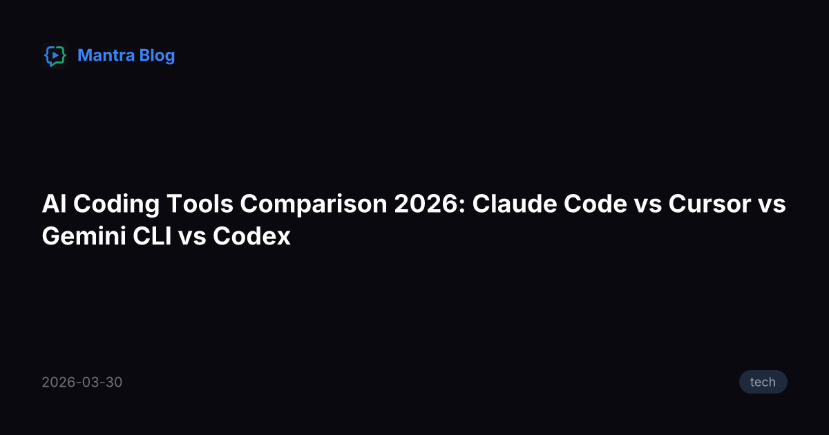 AI Coding Tools Comparison 2026: Claude Code vs Cursor vs Gemini CLI vs ...